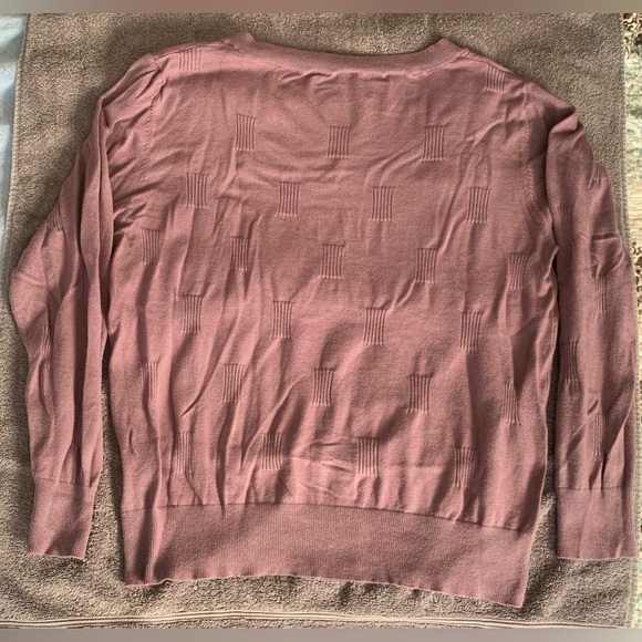 💜Arach & Cloz Sweater V Neck Casual Pullover Cozy Gray Purple - Size XL - Picture 4 of 10